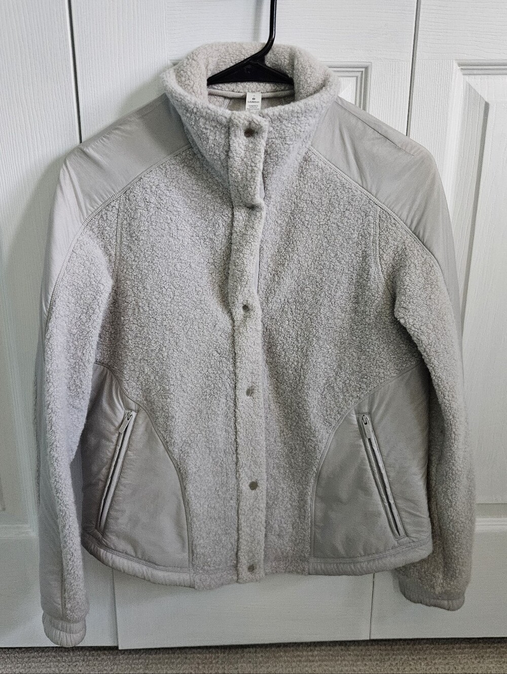 Lululemon Light Gray Wool Sherpa Jacket